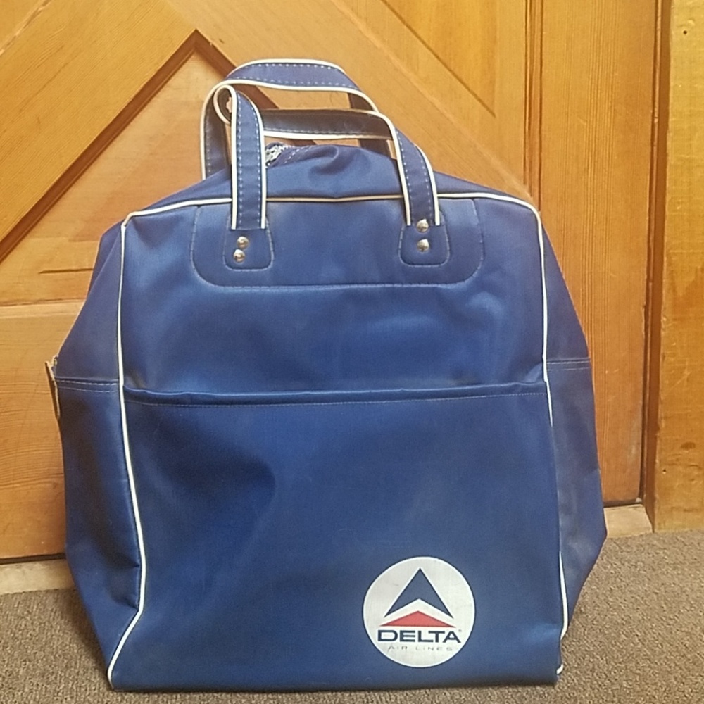 Vintage retro delta airlines carryon tote